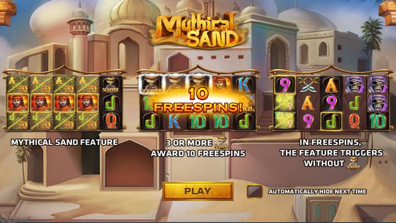 รายละเอียดฟีเจอร์ Scatter มอบเกมฟรีในเกมMythical Sand